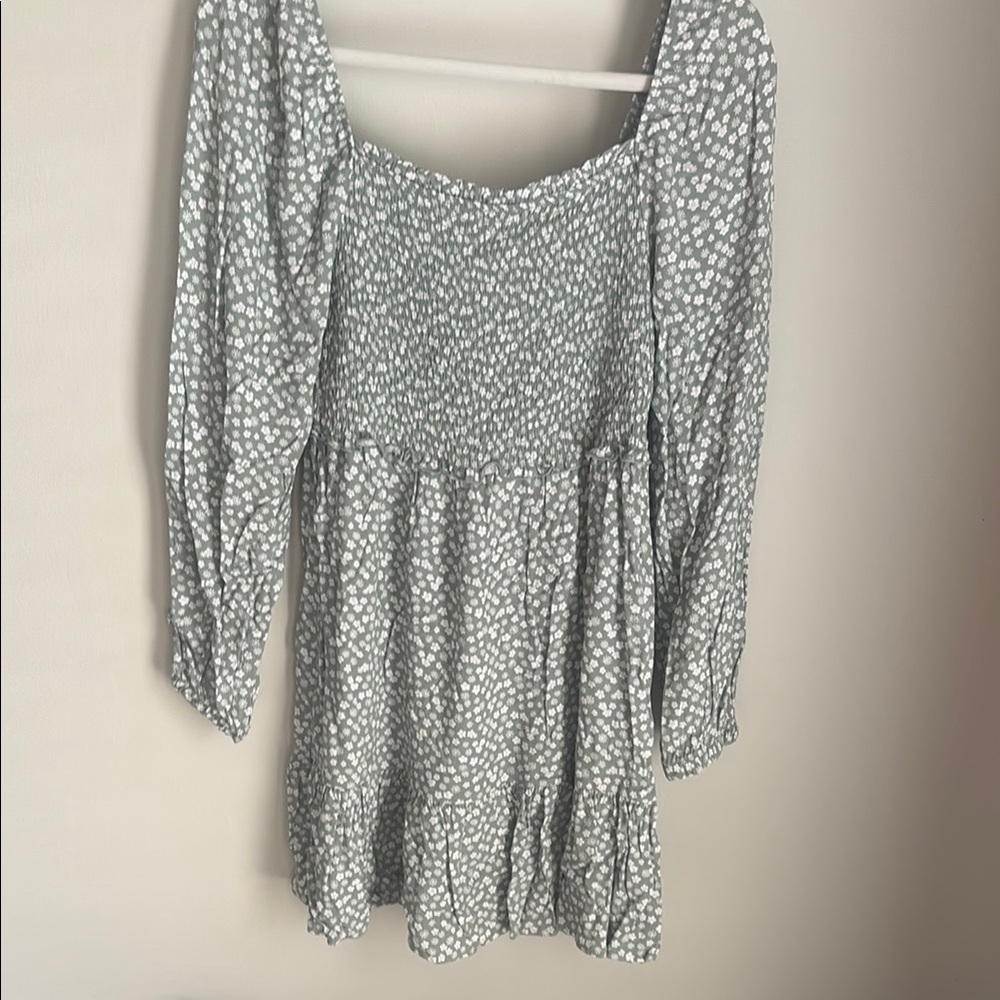 La Hearts Green Long Sleeve Dress